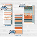 Bold Pumpkin Planner Kit | 7x9 Erin Condren Daily Duo Planner Kit Stickers | Perfect Pumpkin | KIT-404-M