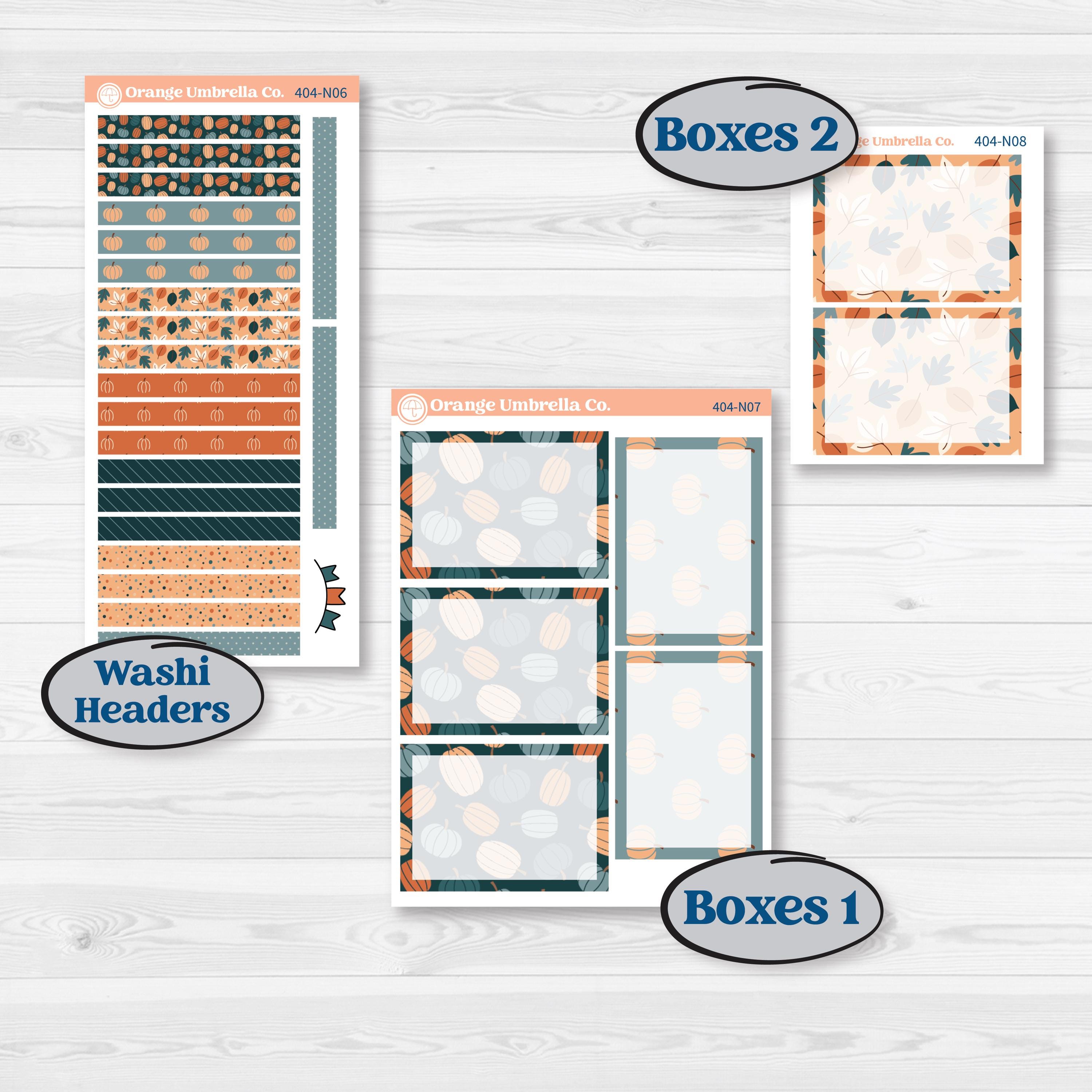 Bold Pumpkin Planner Kit | A5 Plum Daily Planner Kit Stickers | Perfect Pumpkin | KIT-404-N