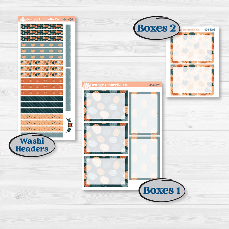 Bold Pumpkin Planner Kit | A5 Plum Daily Planner Kit Stickers | Perfect Pumpkin | KIT-404-N