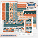 Bold Pumpkin Planner Kit | Laurel Denise Standard Vertical & Horizontal Planner Kit Stickers | Perfect Pumpkin | KIT-404-Q