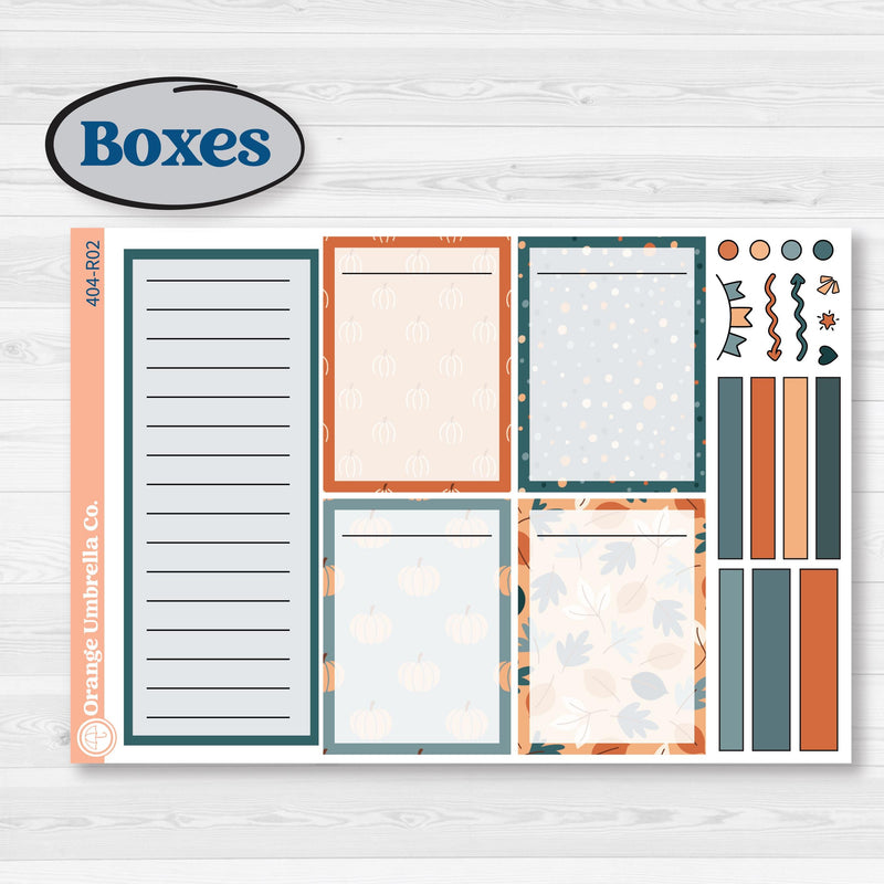 Bold Pumpkin Planner Kit | Laurel Denise Portrait Planner Kit Stickers | Perfect Pumpkin | KIT-404-R