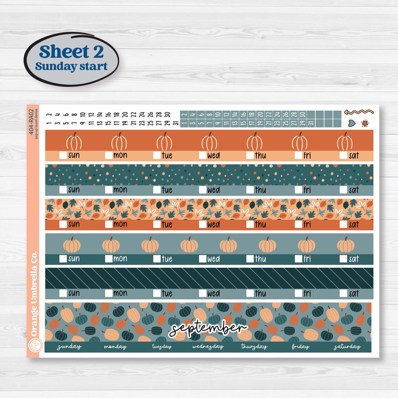 Bold Pumpkin Planner Kit | Laurel Denise Pop-Up Planner Kit Stickers | Perfect Pumpkin | KIT-404-RA