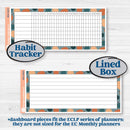 Bold Pumpkin Planner Kit | 7x9 Erin Condren Life Planner Monthly & Dashboard Sticker Kit | 2024-2025 Planners | Perfect Pumpkin | KIT-404-W