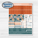 Bold Pumpkin Planner Kit | Hobonichi Cousin Monthly Planner Kit Stickers | Perfect Pumpkin | KIT-404-Y