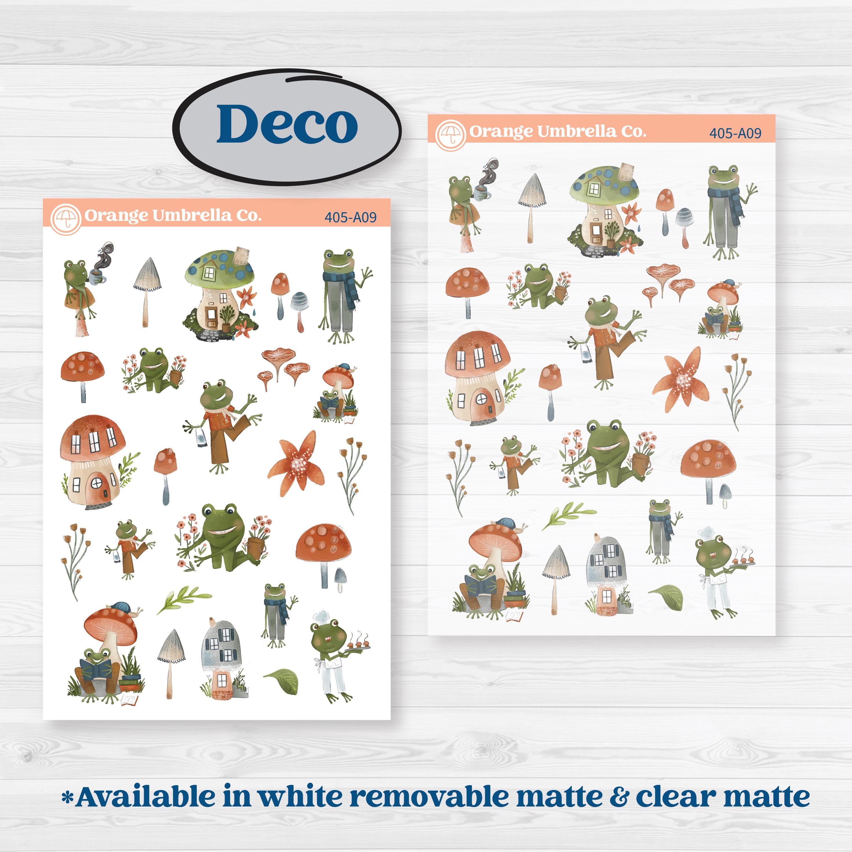 Woodland Frog Planner Kit | Weekly Sticker Kit for Vertical Planners like Erin Condren | Cameron | KIT-405-A