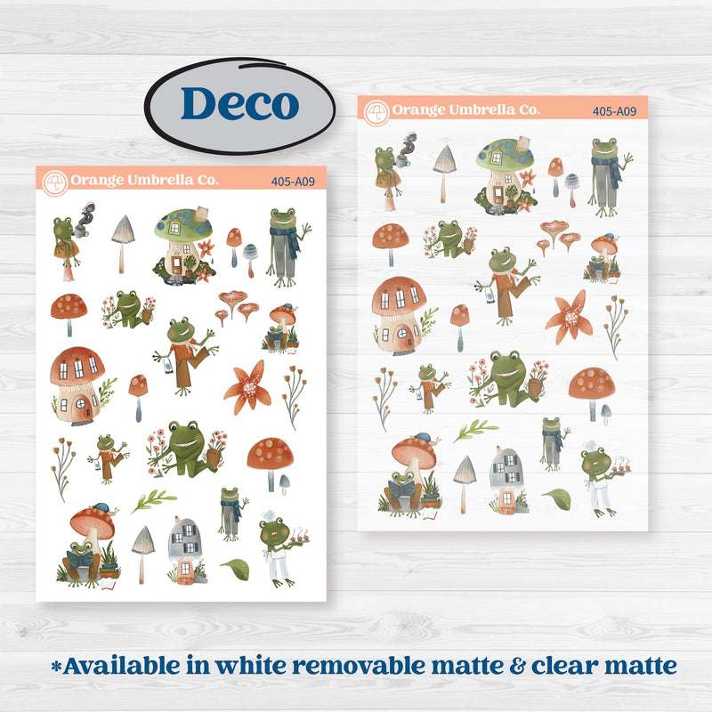 Woodland Frog Planner Kit | Weekly Sticker Kit for Vertical Planners like Erin Condren | Cameron | KIT-405-A