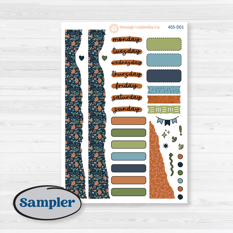 Woodland Frog Planner Kit | Journaling Kit Planner Stickers | Cameron | KIT-405-D