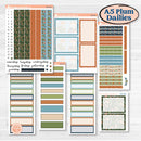 Woodland Frog Planner Kit | A5 Plum Daily Planner Kit Stickers | Cameron | KIT-405-N