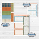 Woodland Frog Planner Kit | 7x9 Plum Daily Planner Kit Stickers | Cameron | KIT-405-P