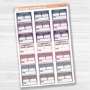 Migraine tracker half box stickers for planners, wellness and health tracking, removable white matte.