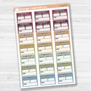 Migraine tracker half box stickers for planners, wellness and health tracking, removable white matte.