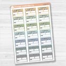 Migraine tracker half box stickers for planners, wellness and health tracking, removable white matte.
