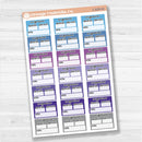 Migraine tracker half box stickers for planners, wellness and health tracking, removable white matte.