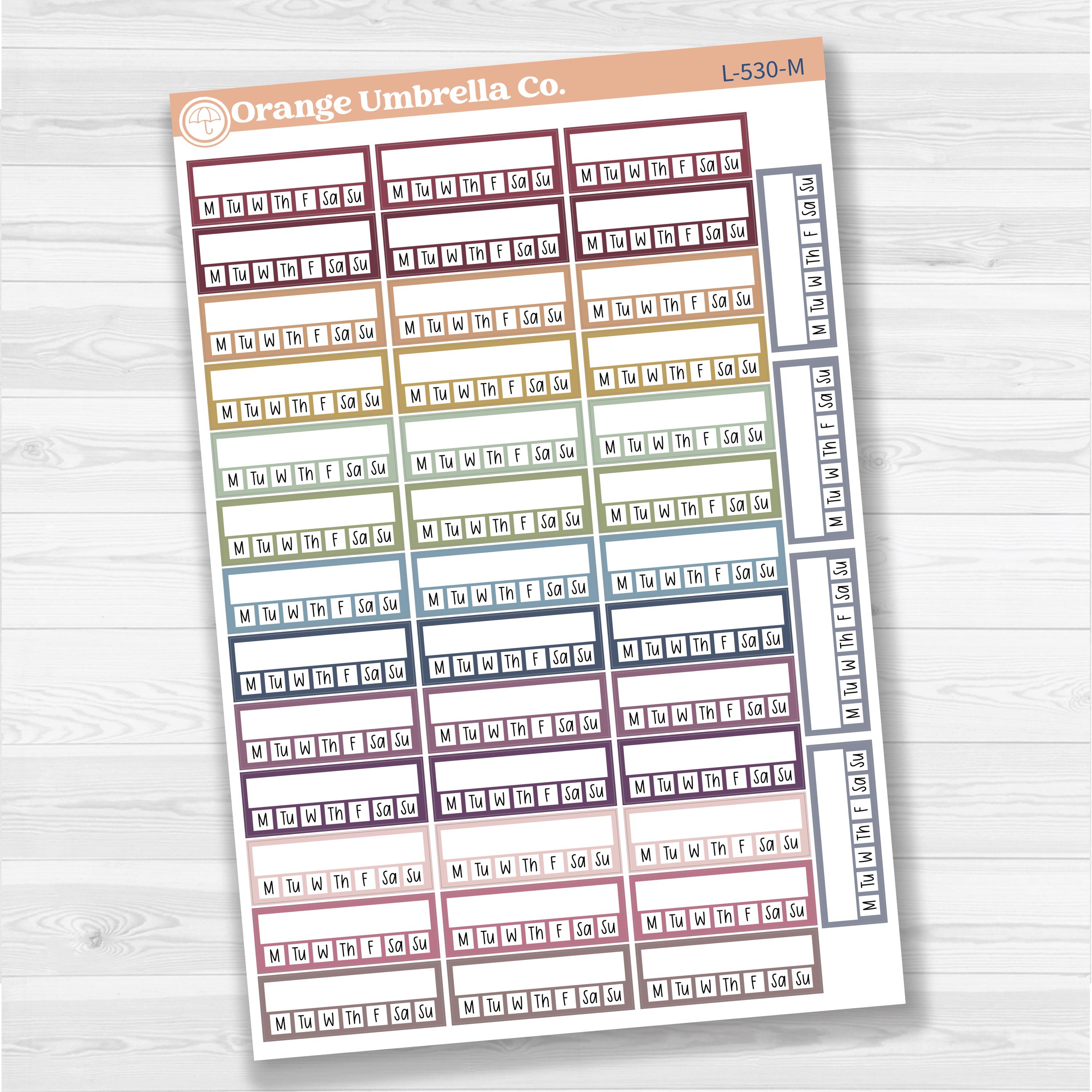 Habit Tracker Stickers | F17 | Planner Labels & Weekly Tracker Stickers | L-530