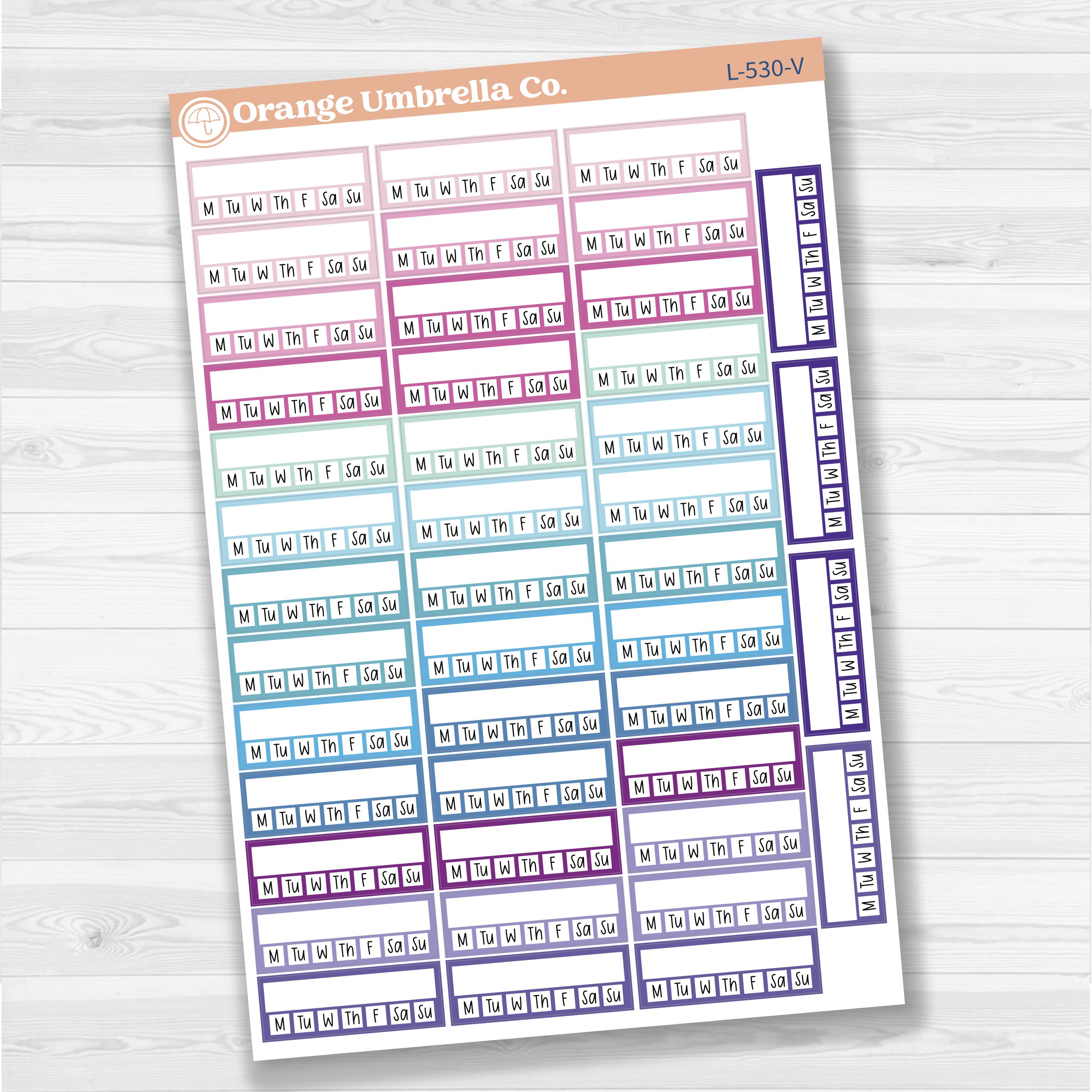 Habit Tracker Stickers | F17 | Planner Labels & Weekly Tracker Stickers | L-530