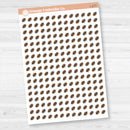 White matte micro football icon sticker sheet with 221 tiny sports stickers for planners and calendars.