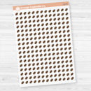 Clear matte micro football icon sticker sheet with 221 tiny sports stickers for planners and calendars.