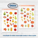 Colorful Autumn Stickers | Weekly Sticker Kit for Vertical Planners like Erin Condren | Vivid | KIT-407-A