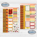 Colorful Autumn Stickers | Weekly Sticker Kit for Vertical Planners like Erin Condren | Vivid | KIT-407-A