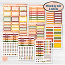 Colorful Autumn Stickers | Weekly Add-On Labels Planner Kit Stickers | Vivid | KIT-407-C