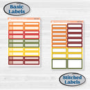 Colorful Autumn Stickers | Weekly Add-On Labels Planner Kit Stickers | Vivid | KIT-407-C