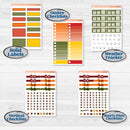 Colorful Autumn Stickers | Weekly Add-On Labels Planner Kit Stickers | Vivid | KIT-407-C