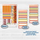 Colorful Autumn Stickers | Erin Condren Weekly Dashboard Planner Kit Stickers | Vivid | KIT-407-HA