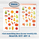 Colorful Autumn Stickers | Freestyle Kit Any Planner Kit Stickers | Vivid | KIT-407-K