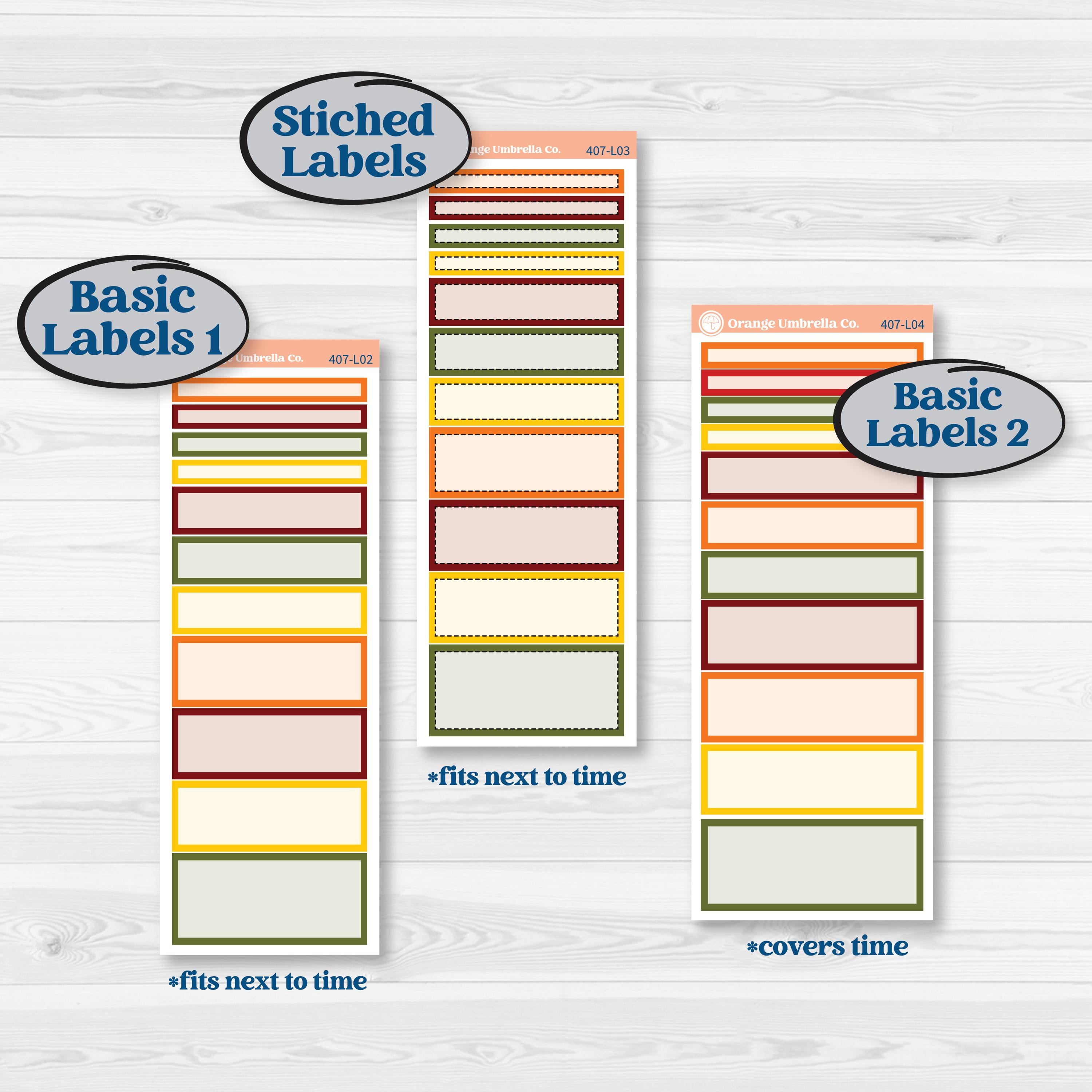 Colorful Autumn Stickers | A5 Daily Duo Planner Kit Stickers | Vivid | KIT-407-L