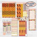 Colorful Autumn Stickers | A5 Daily Duo Planner Kit Stickers | Vivid | KIT-407-L