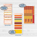 Colorful Autumn Stickers | 7x9 Erin Condren Daily Duo Planner Kit Stickers | Vivid | KIT-407-M