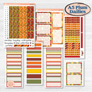 Colorful Autumn Stickers | A5 Plum Daily Planner Kit Stickers | Vivid | KIT-407-N