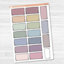 Large white rectangle journaling box sticker sheet with 17 big box stickers for planners and scrapbooking.