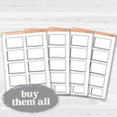 Sticker sheet with large rectangular torn edge notes for planners, Bible journaling, and scrapbooking — white matte.
