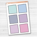 Sticker sheet with large square note stickers for planners, scrapbooks, Bible journaling, and creative memory keeping — white matte.