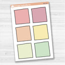 Sticker sheet with large square note stickers for planners, scrapbooks, Bible journaling, and creative memory keeping — white matte.
