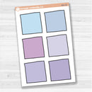 Sticker sheet with large square note stickers for planners, scrapbooks, Bible journaling, and creative memory keeping — white matte.