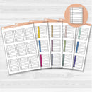 Sticker sheet with large lined journaling note stickers for planners, scrapbooks, and Bible journaling — white matte.