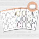 Sticker sheet with large decorative plaque-shaped note stickers for planners, scrapbooking, Bible journaling, and memory keeping — white matte.