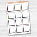 Large square doodle journaling note stickers in white matte — ideal for planners, scrapbooking, Bible journaling, and memory keeping.