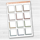 Large square doodle journaling note stickers in white matte — ideal for planners, scrapbooking, Bible journaling, and memory keeping.