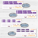Purple Halloween Kit | Weekly Sticker Kit for Vertical Planners like Erin Condren | Gone Batty | KIT-408-A