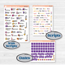Purple Halloween Kit | Weekly Add-On Planner Kit Stickers | Gone Batty | KIT-408-B