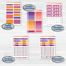 Purple Halloween Kit | Weekly Add-On Labels Planner Kit Stickers | Gone Batty | KIT-408-C