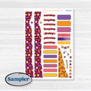 Purple Halloween Kit | Journaling Kit Planner Stickers | Gone Batty | KIT-408-D