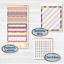 Purple Halloween Kit | 7x9 Compact Vertical Planner Kit Stickers | Gone Batty | KIT-408-H