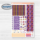 Purple Halloween Kit | 7x9 Compact Vertical Planner Kit Stickers | Gone Batty | KIT-408-H