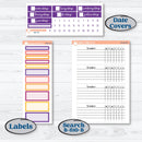 Purple Halloween Kit | Plum Vertical Priorities 7x9 Planner Kit Stickers | Gone Batty | KIT-408-J
