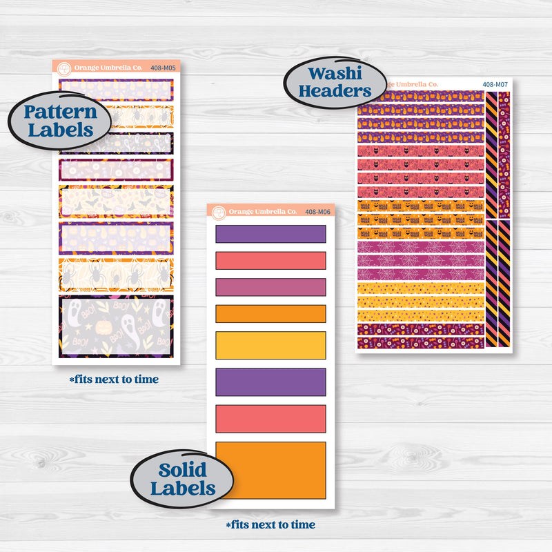Purple Halloween Kit | 7x9 Erin Condren Daily Duo Planner Kit Stickers | Gone Batty | KIT-408-M