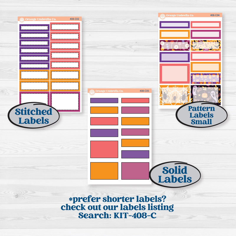 Purple Halloween Kit | 7x9 Erin Condren Daily Duo Planner Kit Stickers | Gone Batty | KIT-408-M
